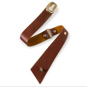 Vintage 80s Leather Hip Belt